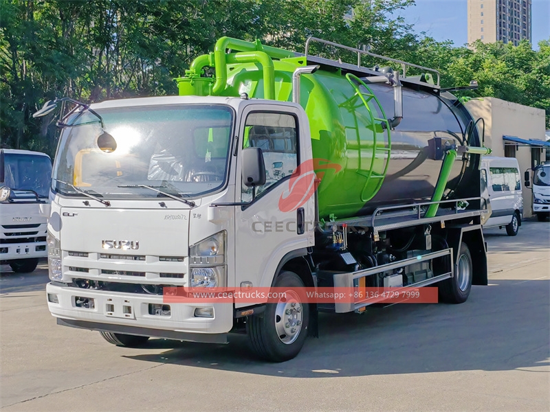 ISUZU NPR 4x2 Vacuum Tank Truck made in China