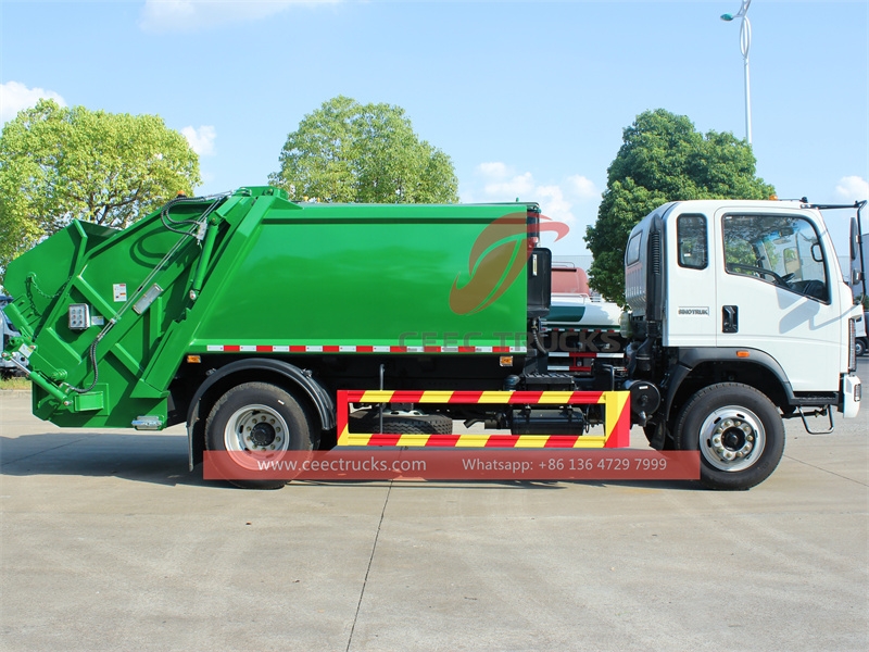 HOWO 8CBM garbage compression truck with direct sale