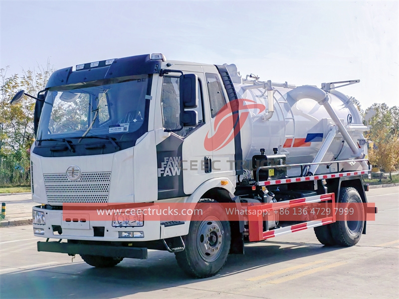 FAW 10CBM sewer pump tanker truck