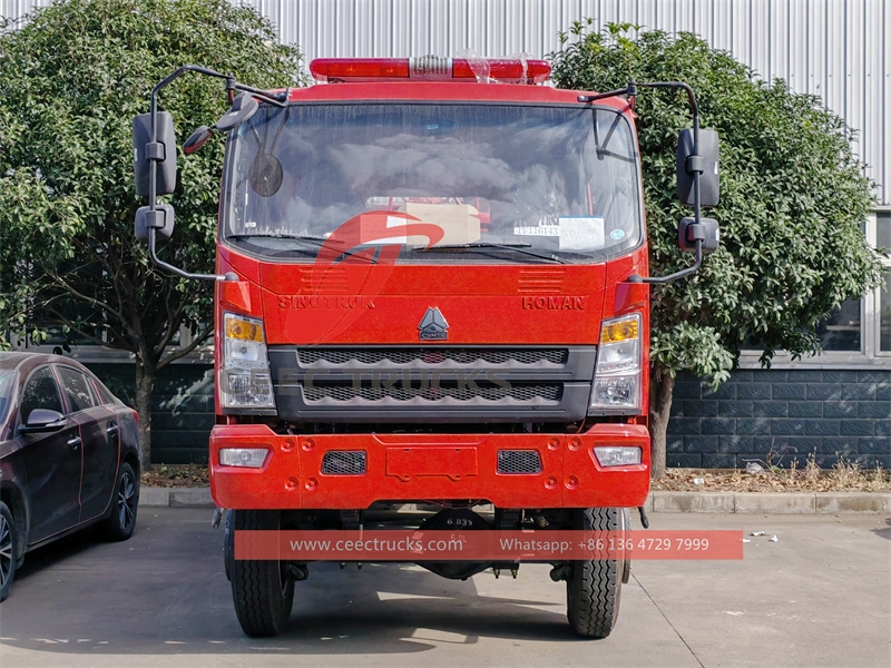 Howo 4x4 drive fire engine with factory direct sale