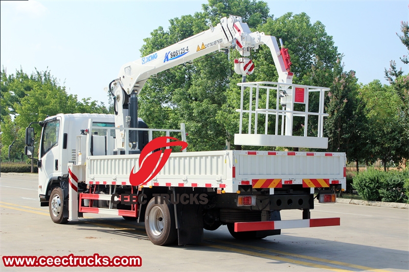 ISUZU 700P crane truck with aerial bucket made in China best factory