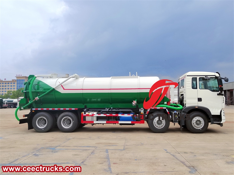 Howo 12 wheeler sewer vator truck with factory direct sale