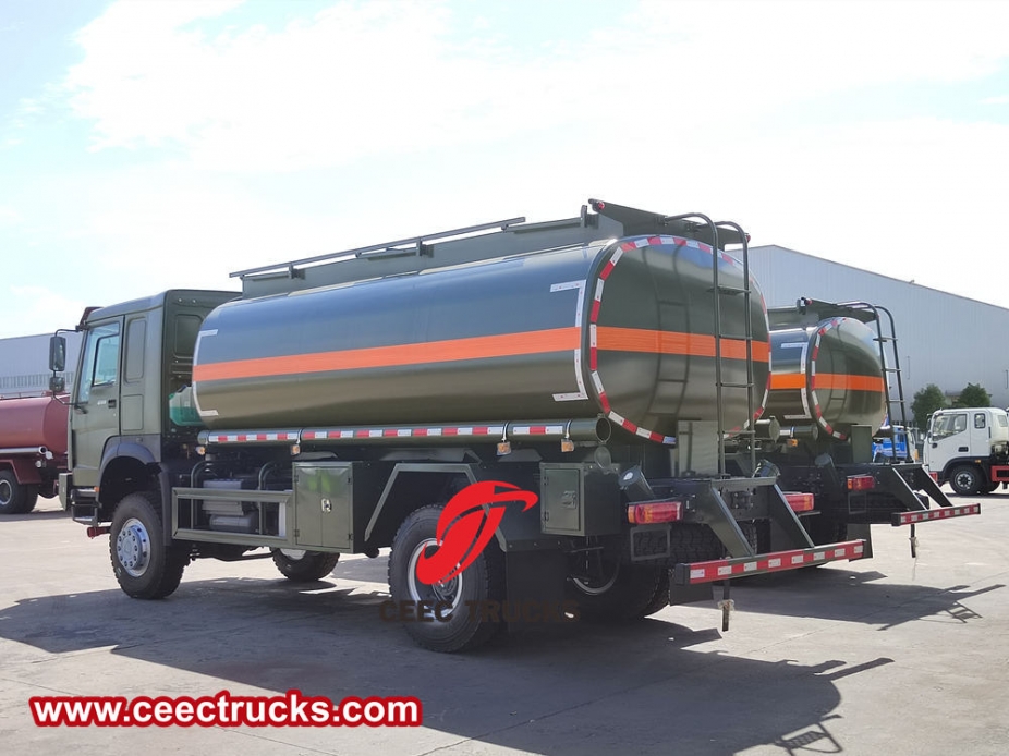 Howo 4x4 drive militar diesel bowser móvel