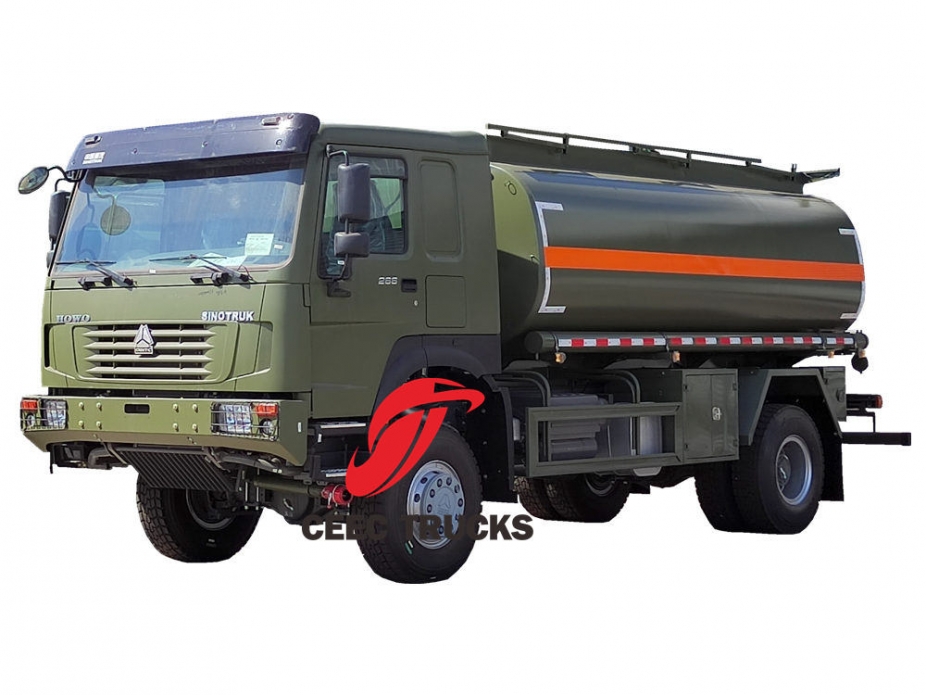 Howo 4x4 drive militar diesel bowser móvel