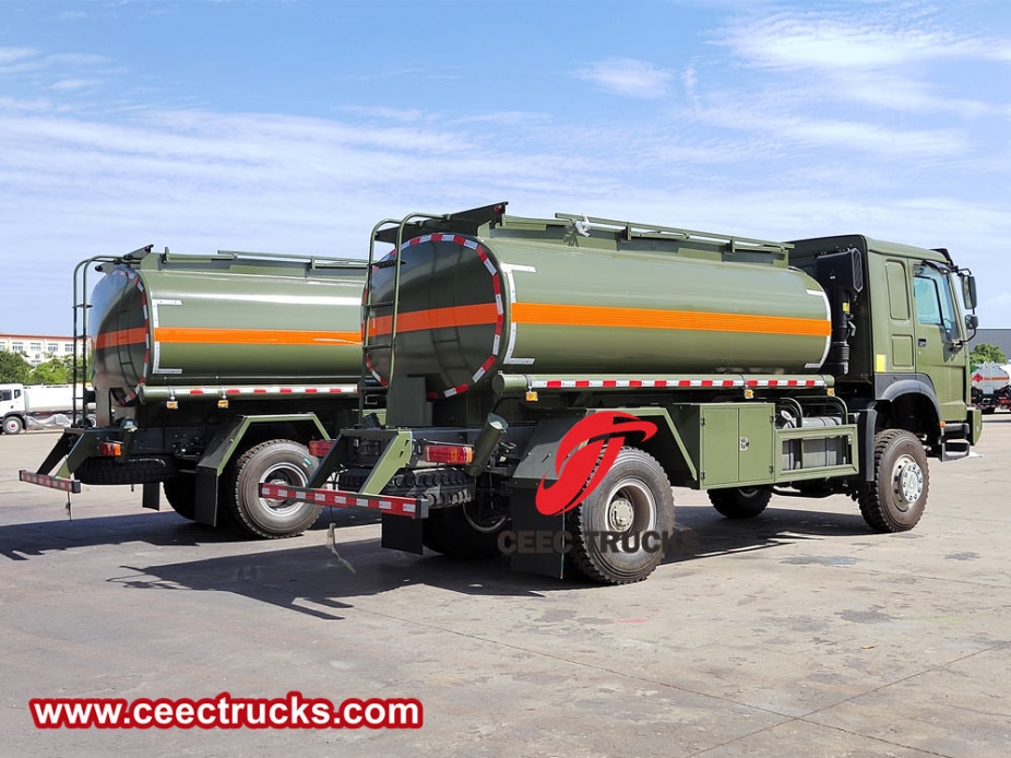 Howo 4x4 drive militar diesel bowser móvel