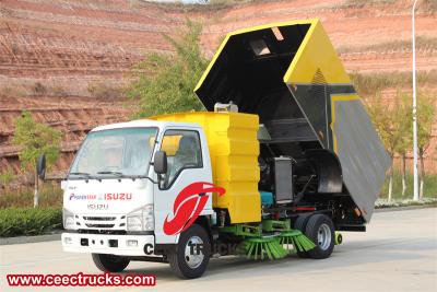 Isuzu brush type street sweeping truck