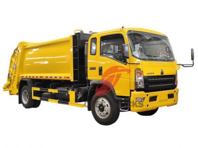 Howo 4x2 Compress Garbage Truck 8cbm Rear Loading Disposal Refuse Waste Compactor Truck