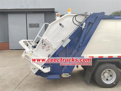 Isuzu ELF commercial rear loader garbage truck