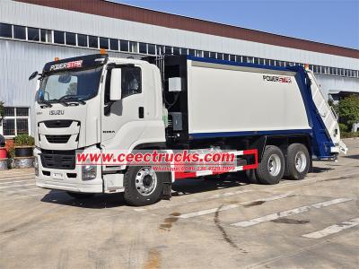 Isuzu 20 cbm rear loader compressed garbage truck