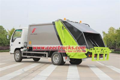 ISUZU 6CBM garbage compactor truck for sale