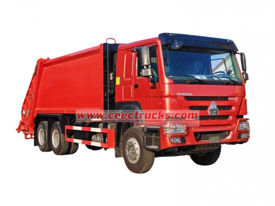 HOWO 20 cbm truck trash compactor