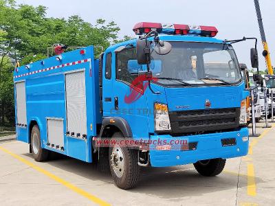 HOWO pumper tanker fire rescue truck