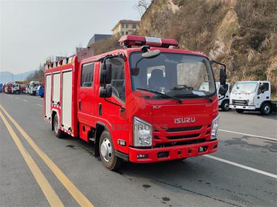 Africa ISUZU double cabin fire fighting truck