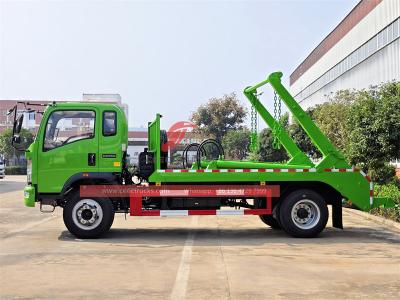 HOWO 8CBM swing arm garbage truck