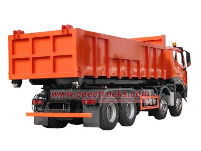 Howo 12 wheels NX400 hook loader Garbage truck