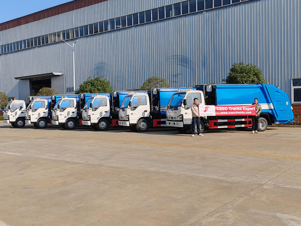 Quais são os tipos de dispositivos de elevação de lixeiras para caminhões carregadores traseiros ISUZU?