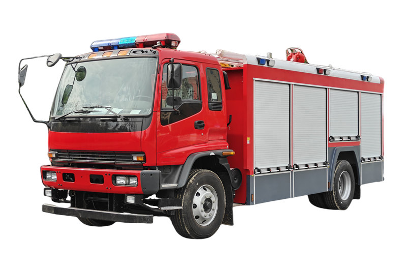 Caminhão de bombeiros de espuma Isuzu FVR 6cbm com motor 6HK1