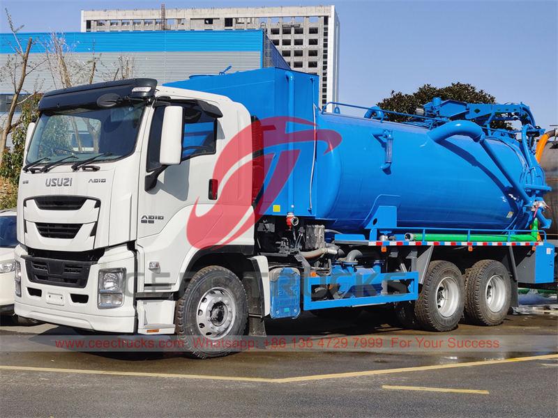 Caminhão tanque de vácuo combinado ISUZU GIGA personalizado para Filipinas