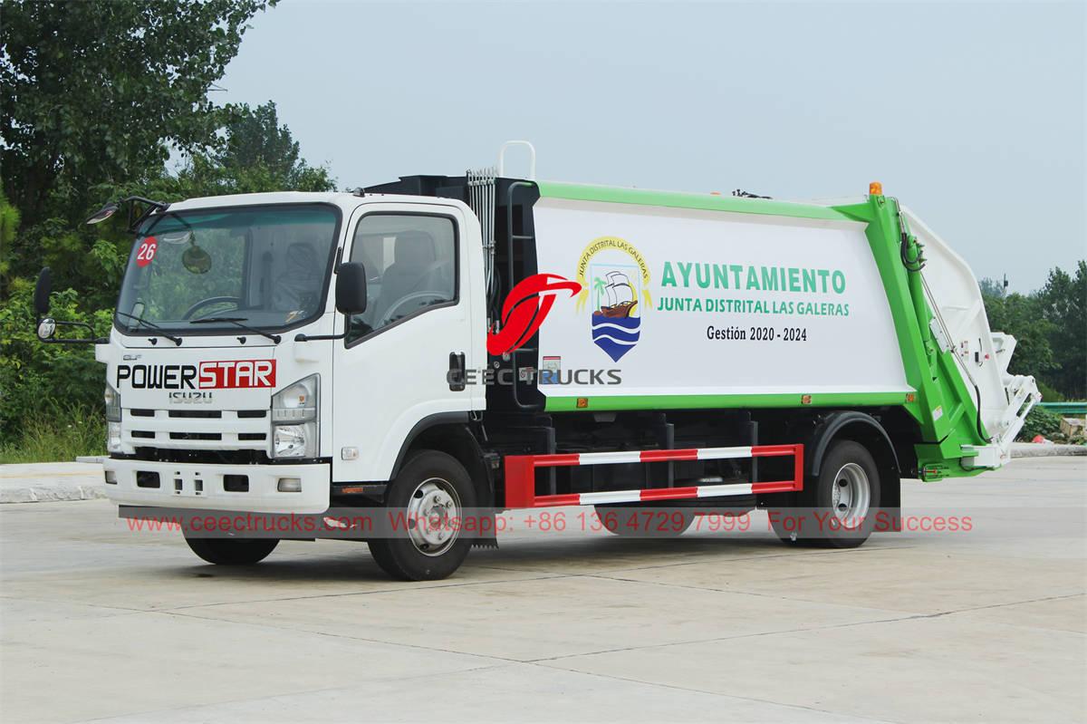 Venda direta da fábrica carregadeira traseira ISUZU 10 CBM para África