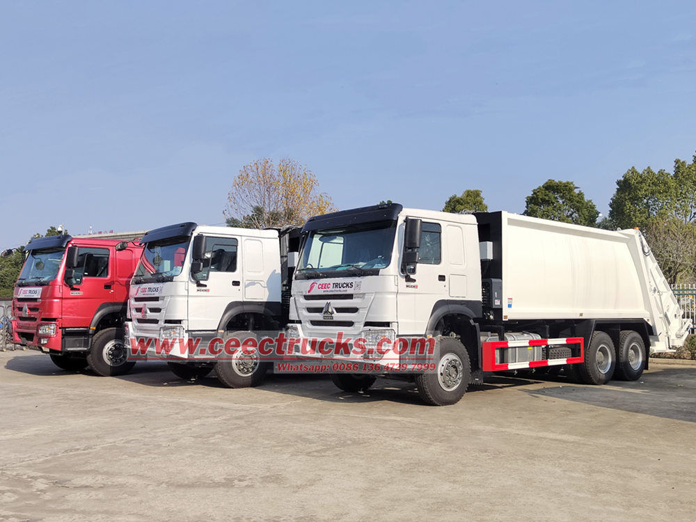 Howo 6x4 340hp 20cbm Trocador de compactores traseiro