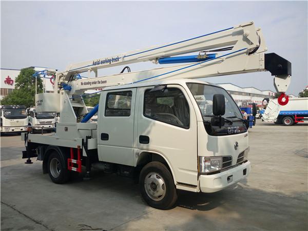 2016 modelo ISUZU cabine dupla caminhão de trabalho aéreo exportação Filipinas