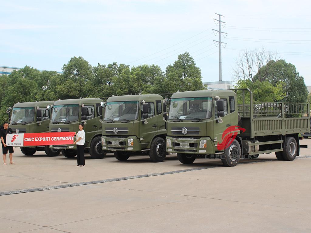 Cliente da Nigéria compra 4 unidades de caminhão de carga de passageiros DONGFENG Tianjin