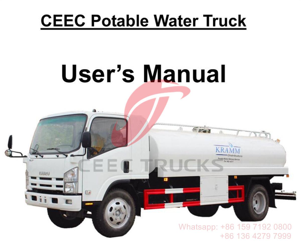 Antígua e Barbuda--ISUZU 9000 Liters Drinking Water Bowser manual