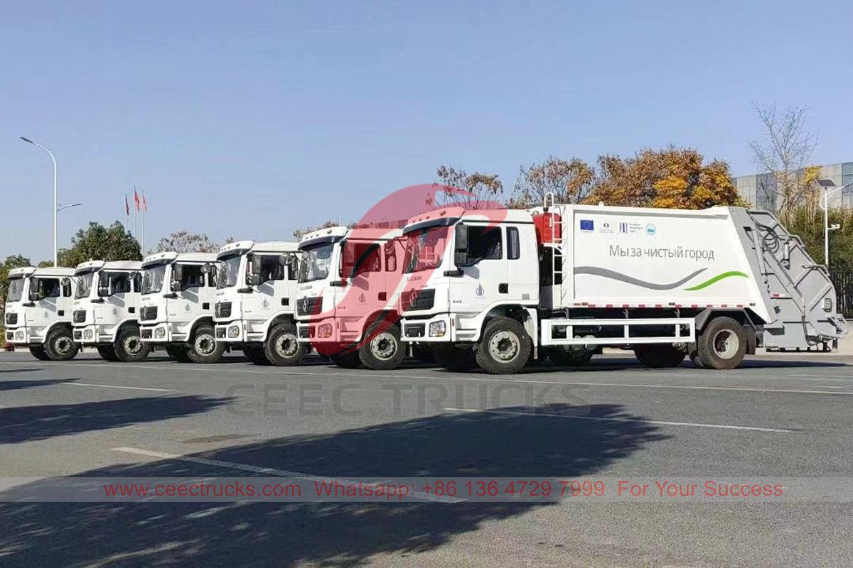 Quirguistão - 6 unidades de caminhões compactadores de lixo Shacman foram exportados pela CEEC TRUCKS