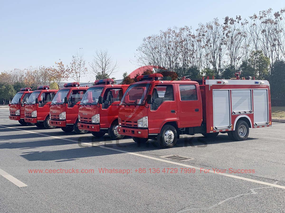 Vietnã - 8 unidades de caminhões de bombeiros ISUZU de 1500 litros entregues pela CEEC TRUCKS