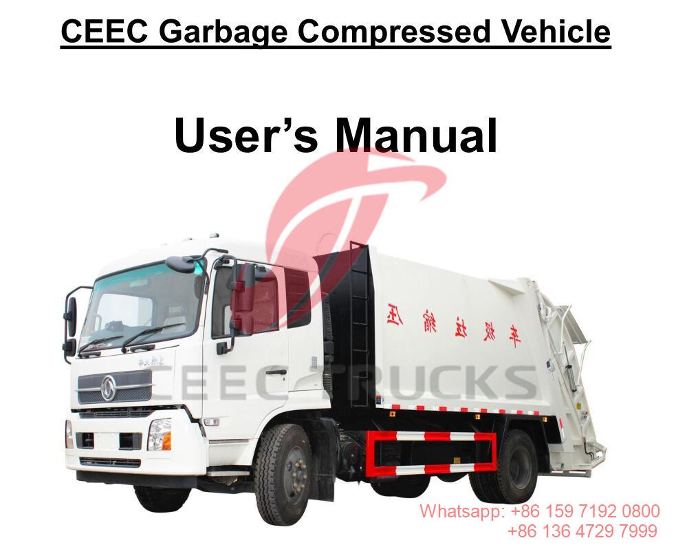 Vietnã - Manual do caminhão compactador de lixo DONGFENG 12CBM