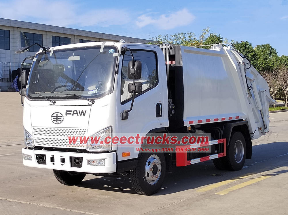 Caminhão Compactor de lixo FAW 8CBM